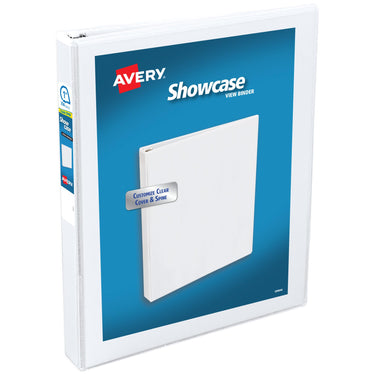 Avery Economy Showcase View Binder, 1 Inch Slant Rings, 1 White Binder (19601) 1